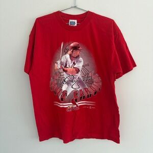 Vintage 1998 Mark McGwire St Louis Cardinals Sport Attack Red T-Shirt XL